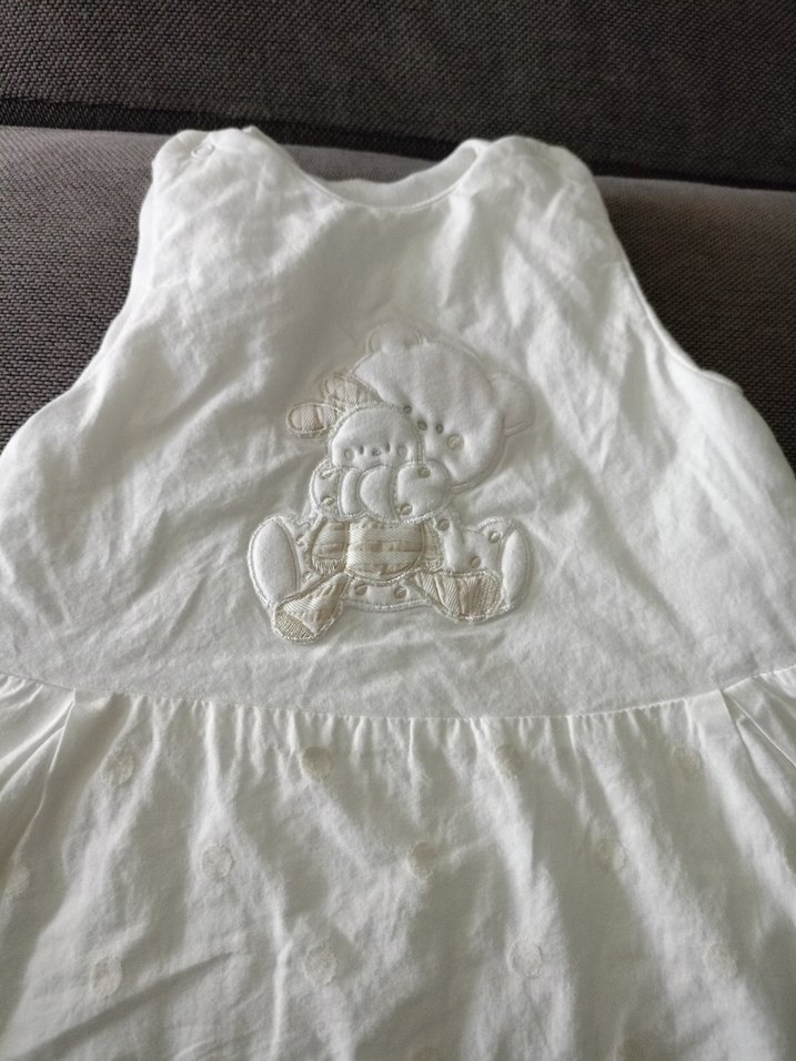 Beyaz Keten Bebek Uyku Tulumu - Görsel 2