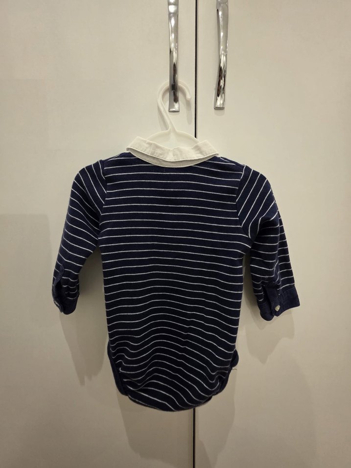 H&M Düğmeli Yakalı Uzun Kollu Bebek Body - Görsel 2