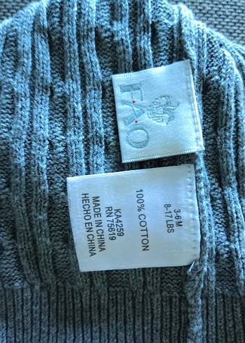 Gri Örgü bebek Bere - Görsel 3