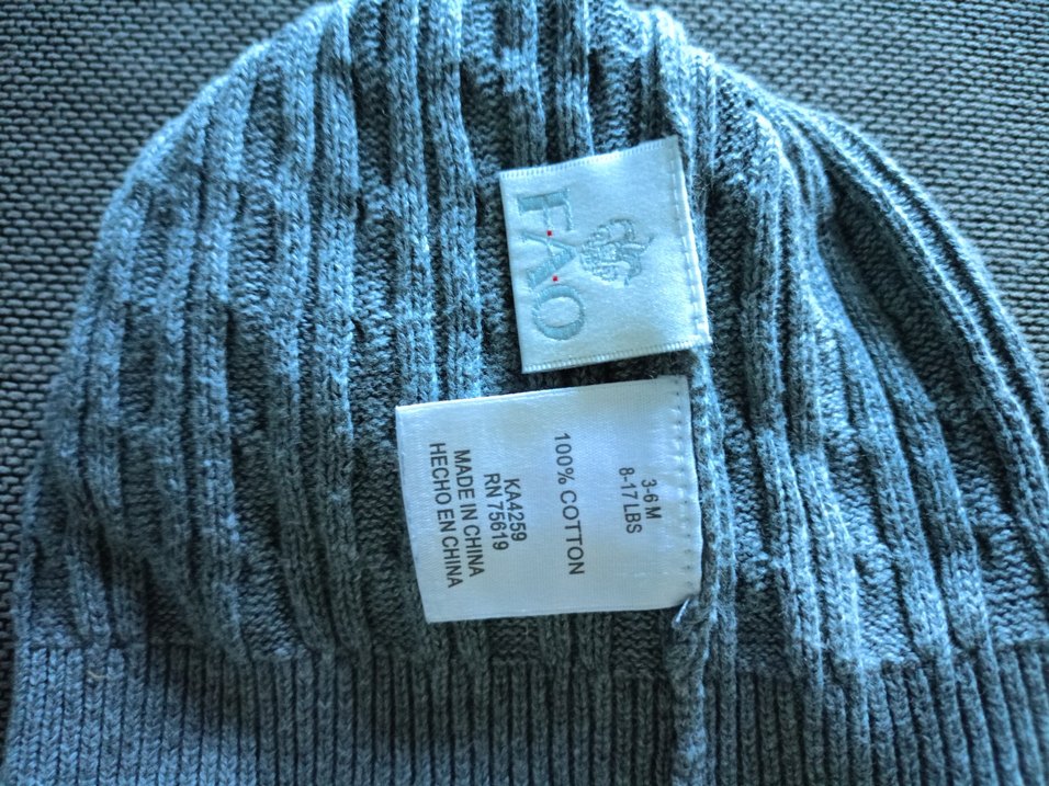 Gri Örgü bebek Bere - Görsel 3