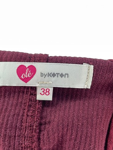 36 Beden bordo Renk Koton Kısa Elbise %70 İndirimli.