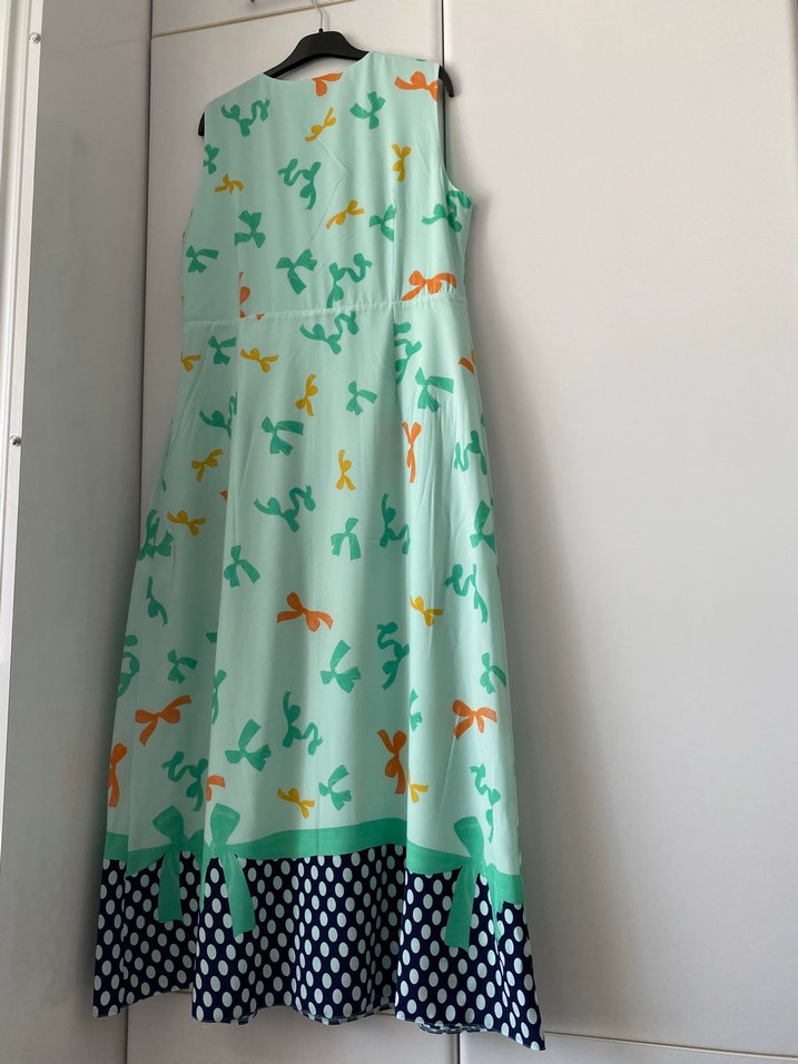 Kadın Çok Renkli Uzun Askısız Elbise - Görsel 2