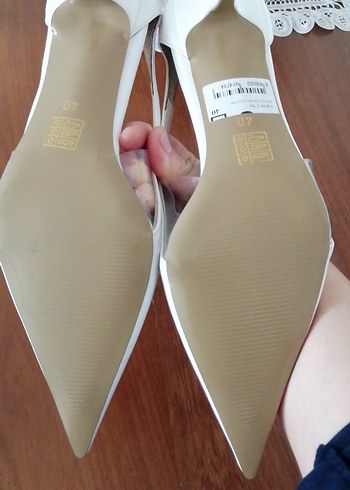 40 Beden Beyaz Stiletto Topuklu Kadın Abiye Ayakkabı
