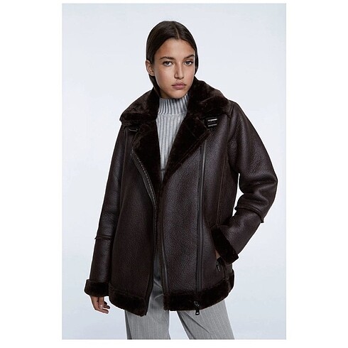 stradivarius kürk biker