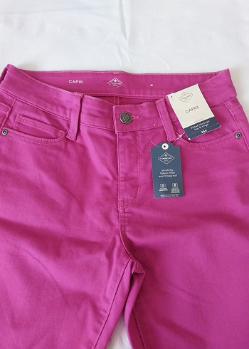 Pembe Kadın Pamuklu Capri Pantolon