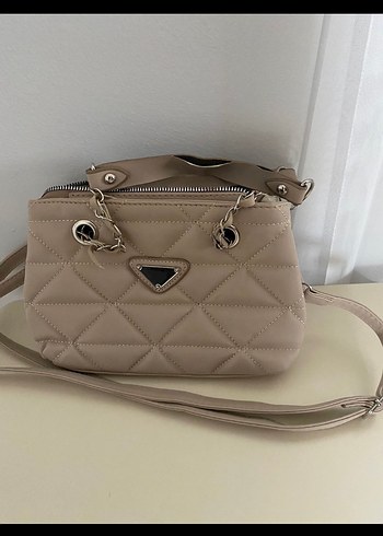 Bej Kadın Deri Çanta - Görsel 2