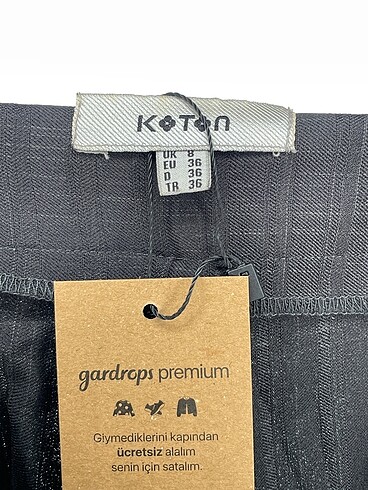 36 Beden siyah Renk Koton Kumaş Pantolon %70 İndirimli.