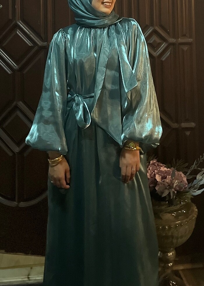 Fuga desıgn Şal ile birlikte tesettür abiye - Görsel 3