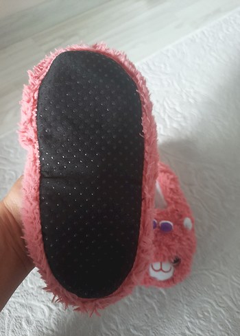 Kızlar için Pembe Kürklü Sıcak Ev Terliği - Görsel 3
