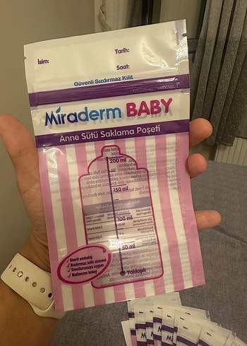 Miraderm Baby Anne Sütü Saklama Poşeti 20'li - Görsel 3