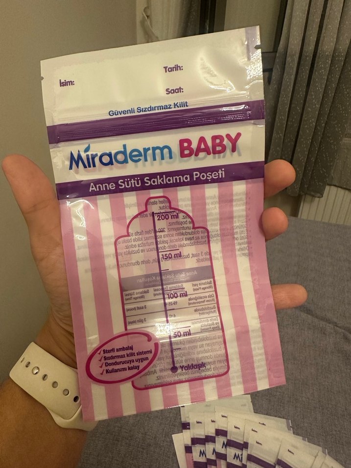 Miraderm Baby Anne Sütü Saklama Poşeti 20'li - Görsel 3