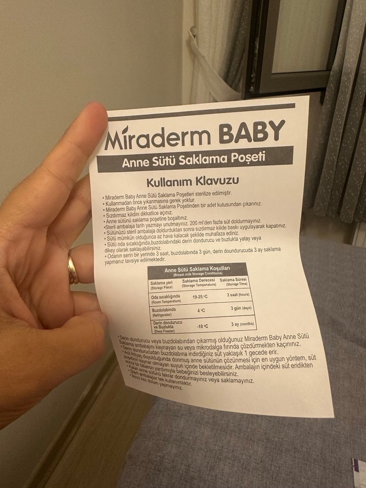 Miraderm Baby Anne Sütü Saklama Poşeti 20'li - Görsel 5