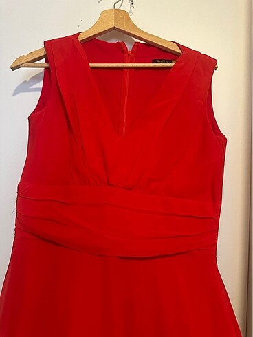 Şifon Elbise #elbise #kırmızı #şifon - Görsel 2
