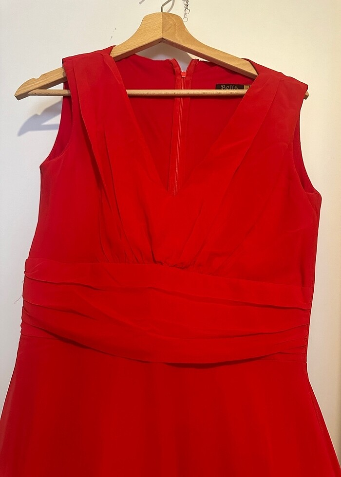 Şifon Elbise #elbise #kırmızı #şifon - Görsel 2