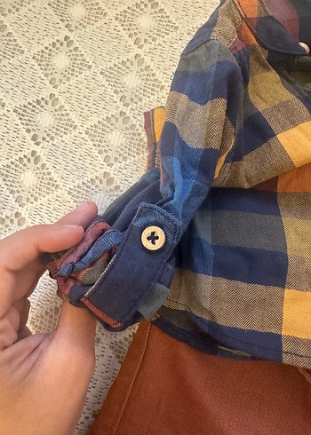 Düğmeli Erkek Bebek Uzun Kollu Sokak Stili Takım - Görsel 4