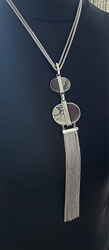 Accessorize Desenli uzun kolye