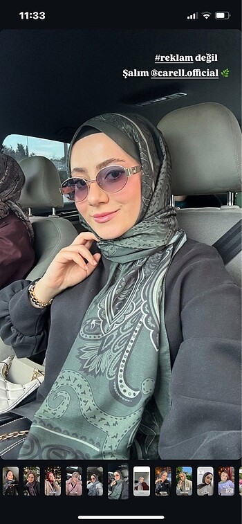 Carell soft yeşil şal