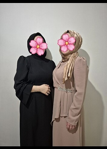 Taşlı tesettür elbise  - Görsel 5