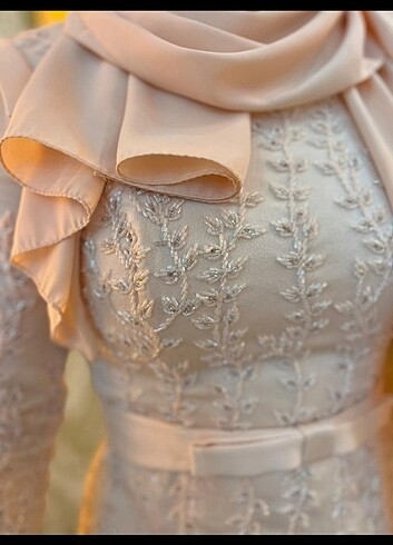 Özel dikim boncuklu abiye  - Görsel 5
