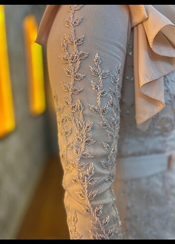 Özel dikim boncuklu abiye  - Görsel 7