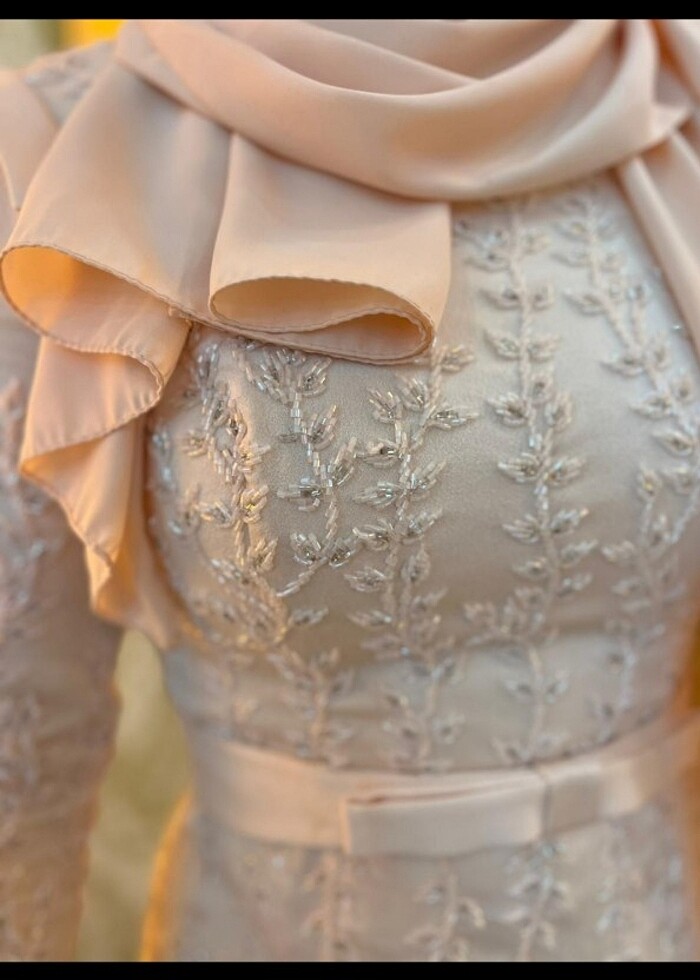 Özel dikim boncuklu abiye  - Görsel 5