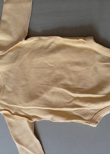 Bej Uzun Kollu Bebek Body - Görsel 3