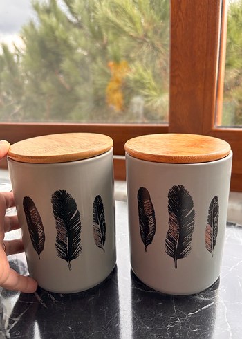 Gri Seramik Saklama Kavanozları - Görsel 2