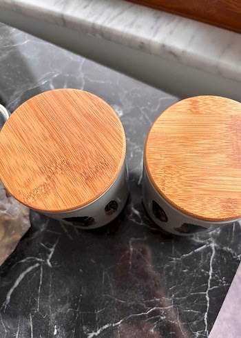 Gri Seramik Saklama Kavanozları - Görsel 4