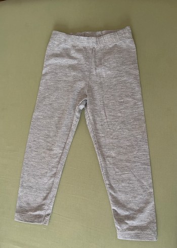 Kız Çocuk Gri Çizgili Tayt - Görsel 4