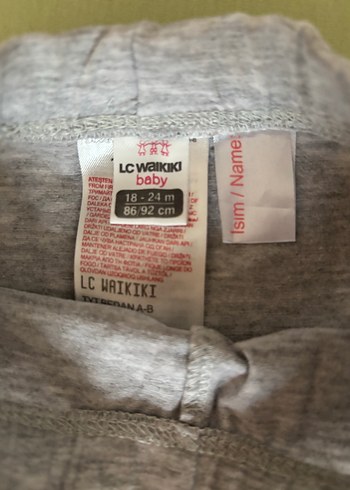 Kız Çocuk Gri Çizgili Tayt - Görsel 3