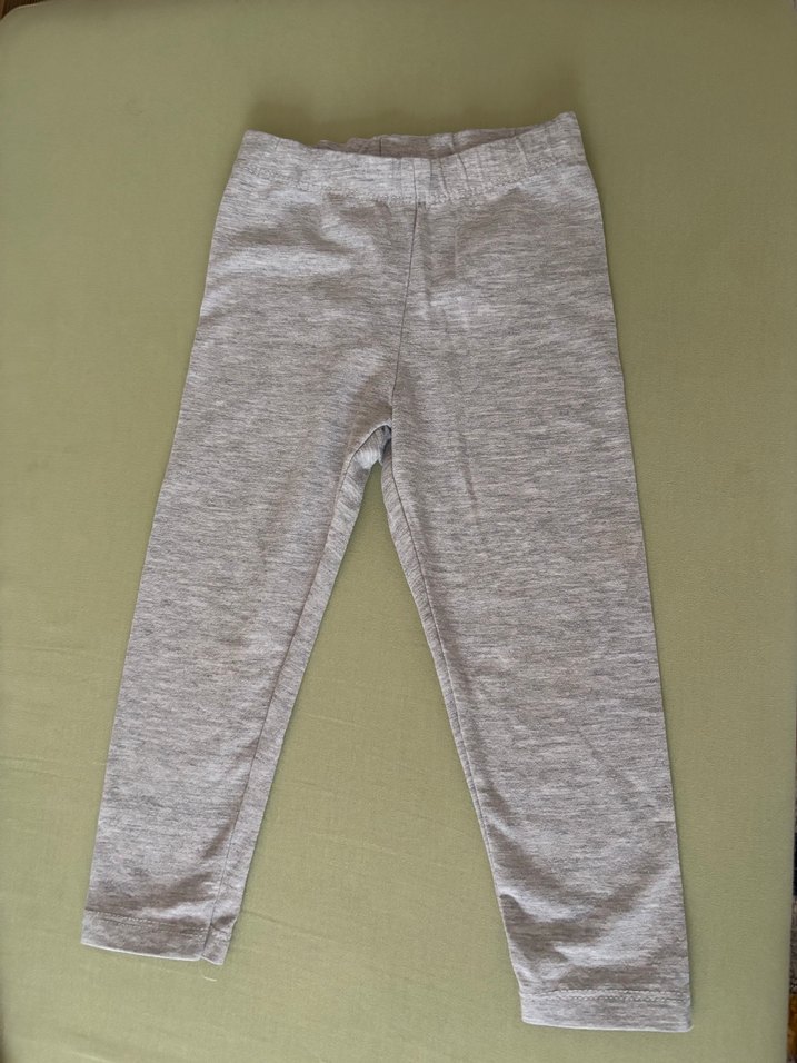 Kız Çocuk Gri Çizgili Tayt - Görsel 4