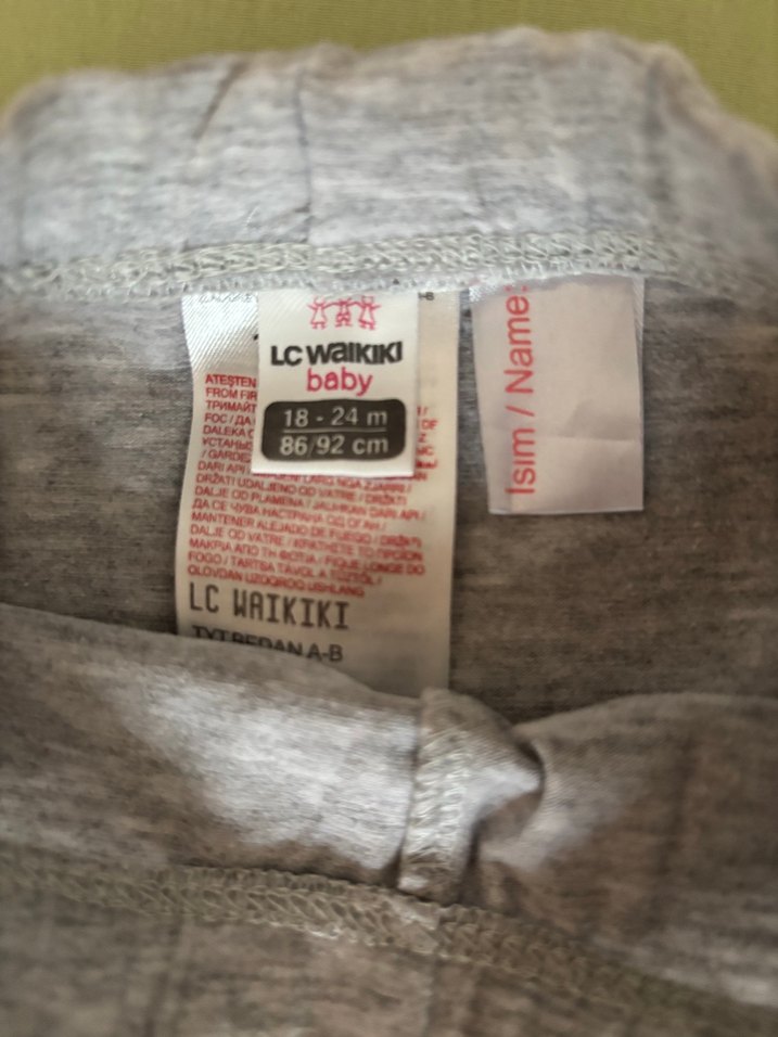 Kız Çocuk Gri Çizgili Tayt - Görsel 3