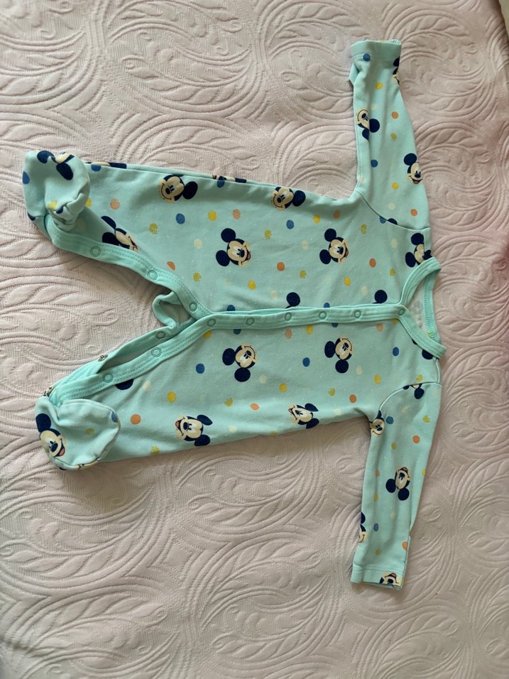 Düğmeli Turkuaz Bebek Tulum - Görsel 3