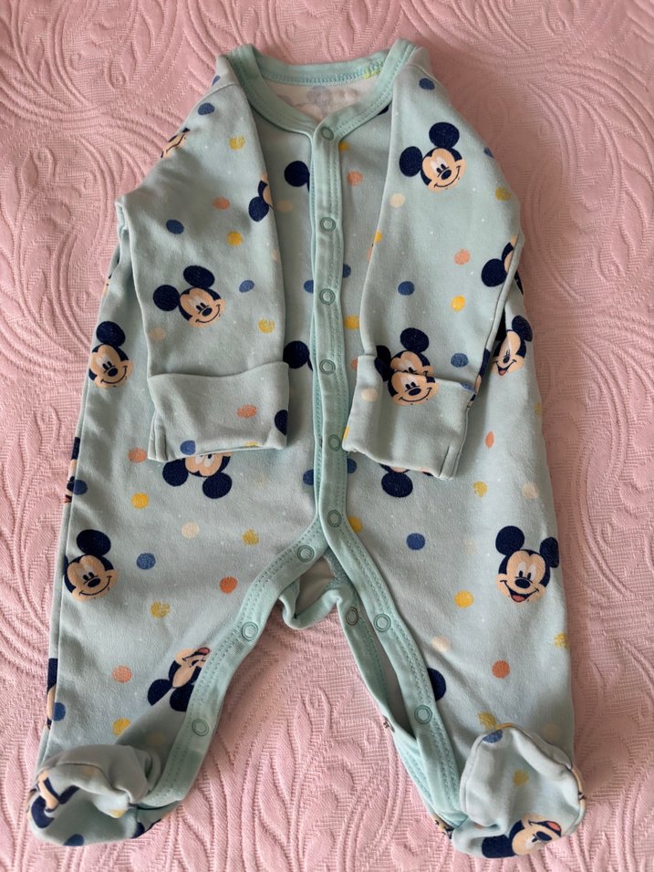 Düğmeli Turkuaz Bebek Tulum - Görsel 5