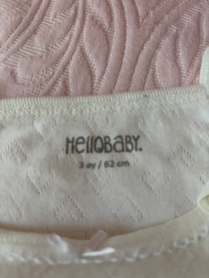 Bebek Kız Askılı Beyaz Çıtçıtlı Body - Görsel 2