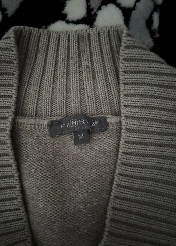 Gri Örgü Erkek Kazak, Yaka Detaylı, Rahat Kesim - Görsel 3