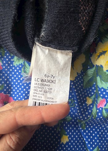 Nakışlı, Uzun Kollu Kız Çocuk Triko Elbise - Görsel 5