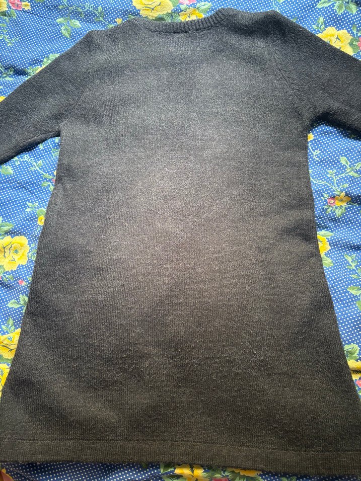 Nakışlı, Uzun Kollu Kız Çocuk Triko Elbise - Görsel 4