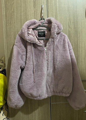 s Beden LCW Pembe Peluş Kadın Midi Ceket