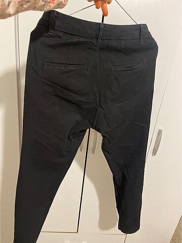 34 Beden Siyah keten pantolon
