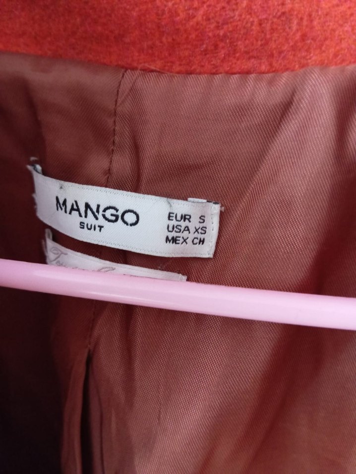 Düğmeli Kırmızı Midi Kaban - Görsel 3