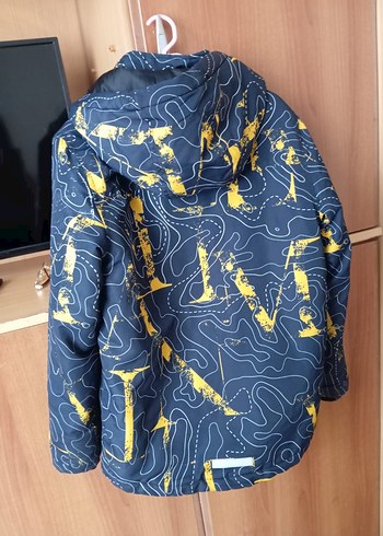 Sarı Baskılı Erkek Çocuk Fermuarlı Ceket - Görsel 4