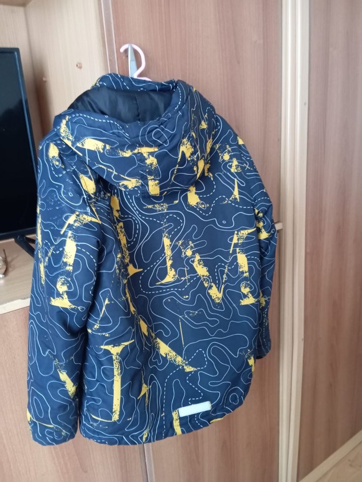 Sarı Baskılı Erkek Çocuk Fermuarlı Ceket - Görsel 2