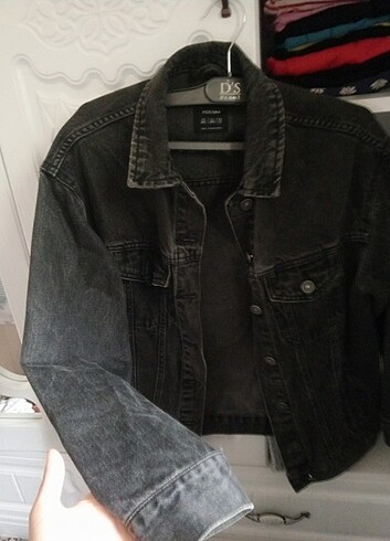 Sıyah kot ceket - Görsel 2