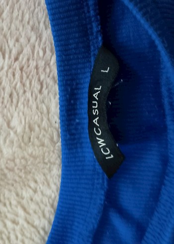 Mavi Kısa Kollu Hamile Midi Elbise - Görsel 3