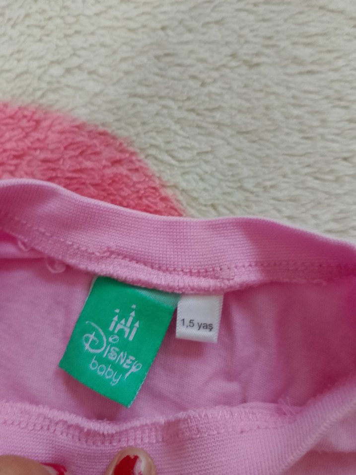 Kız Çocuk Pembe Baskılı Kısa Kollu Tişört - Görsel 2