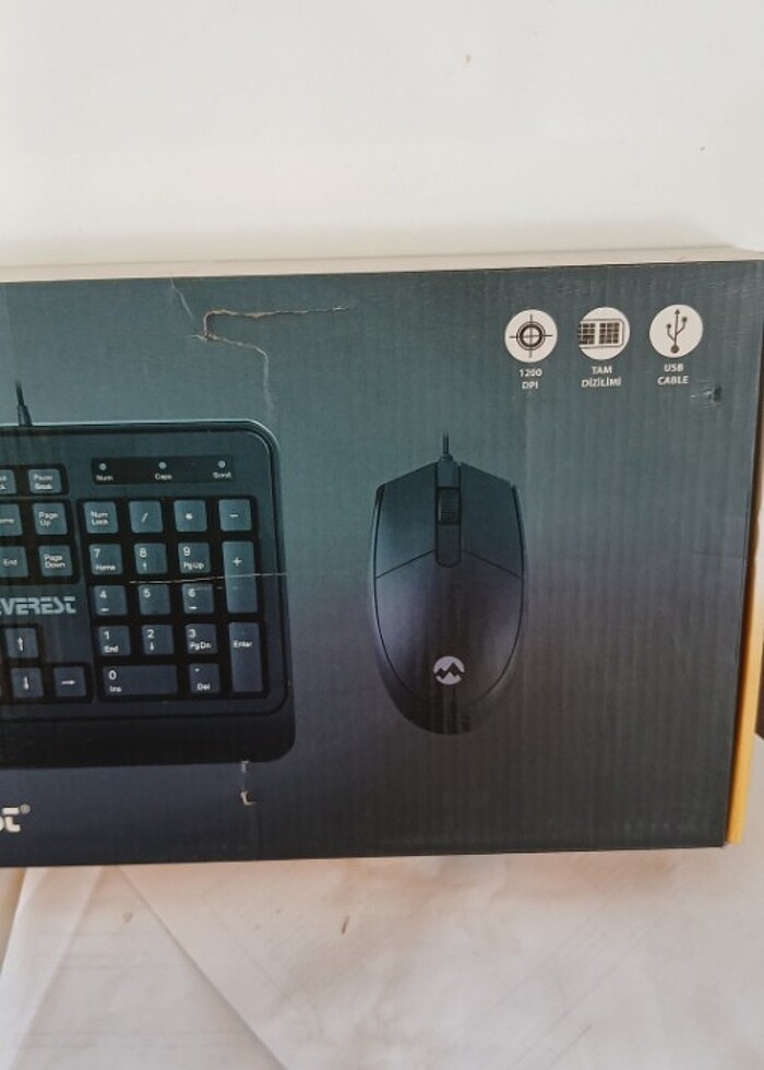 Sıfır klavye ve mouse birlikte set siyah  - Görsel 2