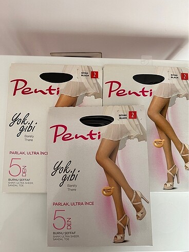 Penti Çorap - 5 DEN - Siyah - 2 Beden