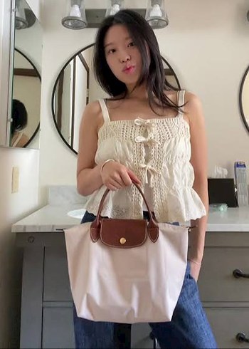 Longchamp Le Pliage Medium Cream