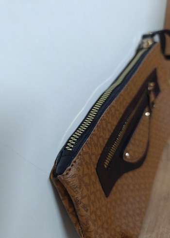Michael Kors Deri Fermuarlı Kahverengi Kadın Çanta